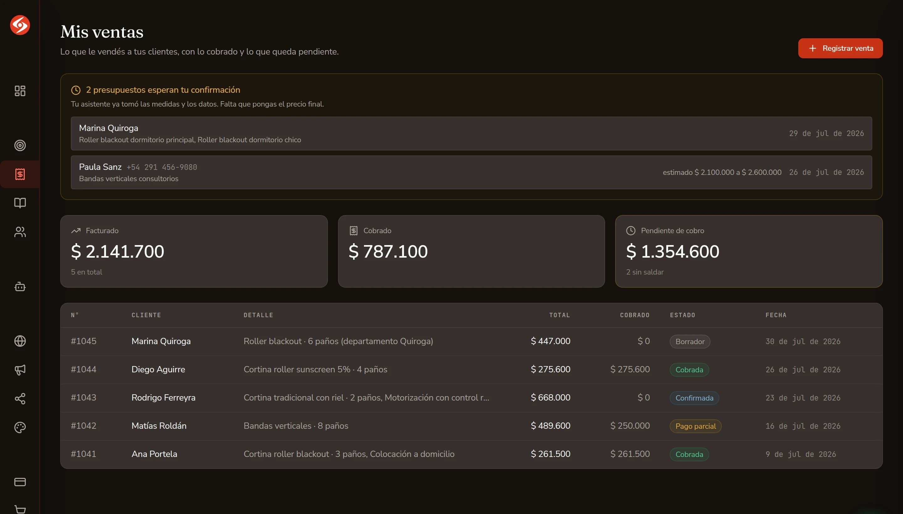 Ventas y cobros